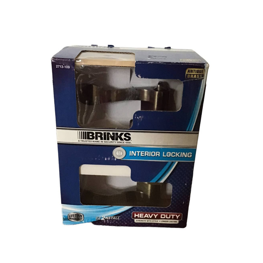Brinks Heavy Duty Interior Locking Door Handle Antique Brass
